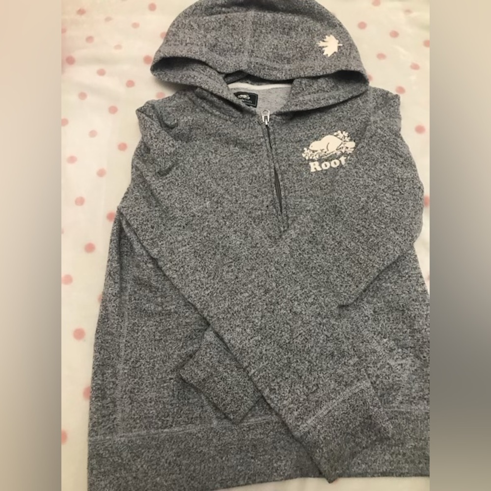 Roots full zip hoodie grey